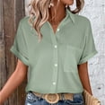 thumbnail image 4 of ZJXFGS Ladies Blouses Ladies Tops Fringe Tops for Women Cute Blouses for Women Women'S Shirts Womens' Tops Tees & Blouses Plus Size Women Blouses Green M, 4 of 9