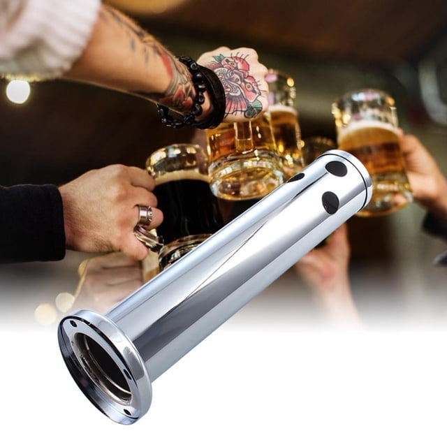VIFERR Beer Tower 3" Stainless Steel Adjustable Draft Beer Kegerator Tower Beer Dispenser Tool(??)