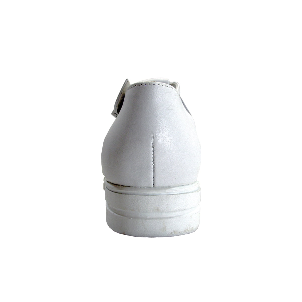 24 HOUR COMFORT Nala Women's Wide Width T-Strap Comfort Leather Shoes WHITE 9