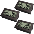 thumbnail image 1 of 3 termómetros higrómetros digitales LCD mini, medidores de temperatura y humedad portátiles, indicadores de temperatura e higrómetro para oficinas, cocinas, humidores, incubadoras y reptiles., 1 of 5