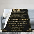 thumbnail image 3 of Dad Blanket Fathers Day Blanket Throw Blanket Gift for Father Dad Flannel Blanket Gold Sofa Blanket Soft Travel Blanket Birthday Gift 50"X40", 3 of 6