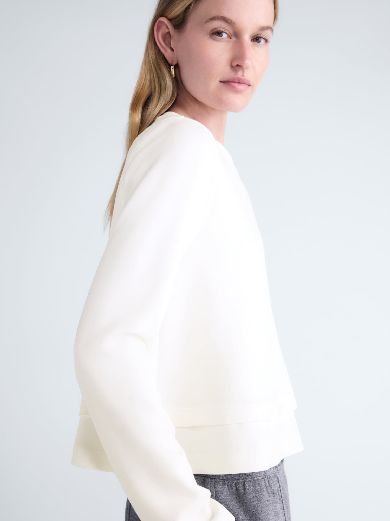 Scoop Women's and Women's Plus Scubaknit Cropped Tiered Top, Sizes XS-4X