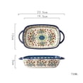 thumbnail image 2 of Double Ear Baking Bowl Baking Dish Household Ceramic Retro Tableware Handle Bowl Salad Bowl Deep Dish, 2 of 5
