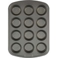 thumbnail image 2 of Molde para magdalenas GoodCook Everyday, acero antiadherente, 12 tazas, gris, 2 of 6