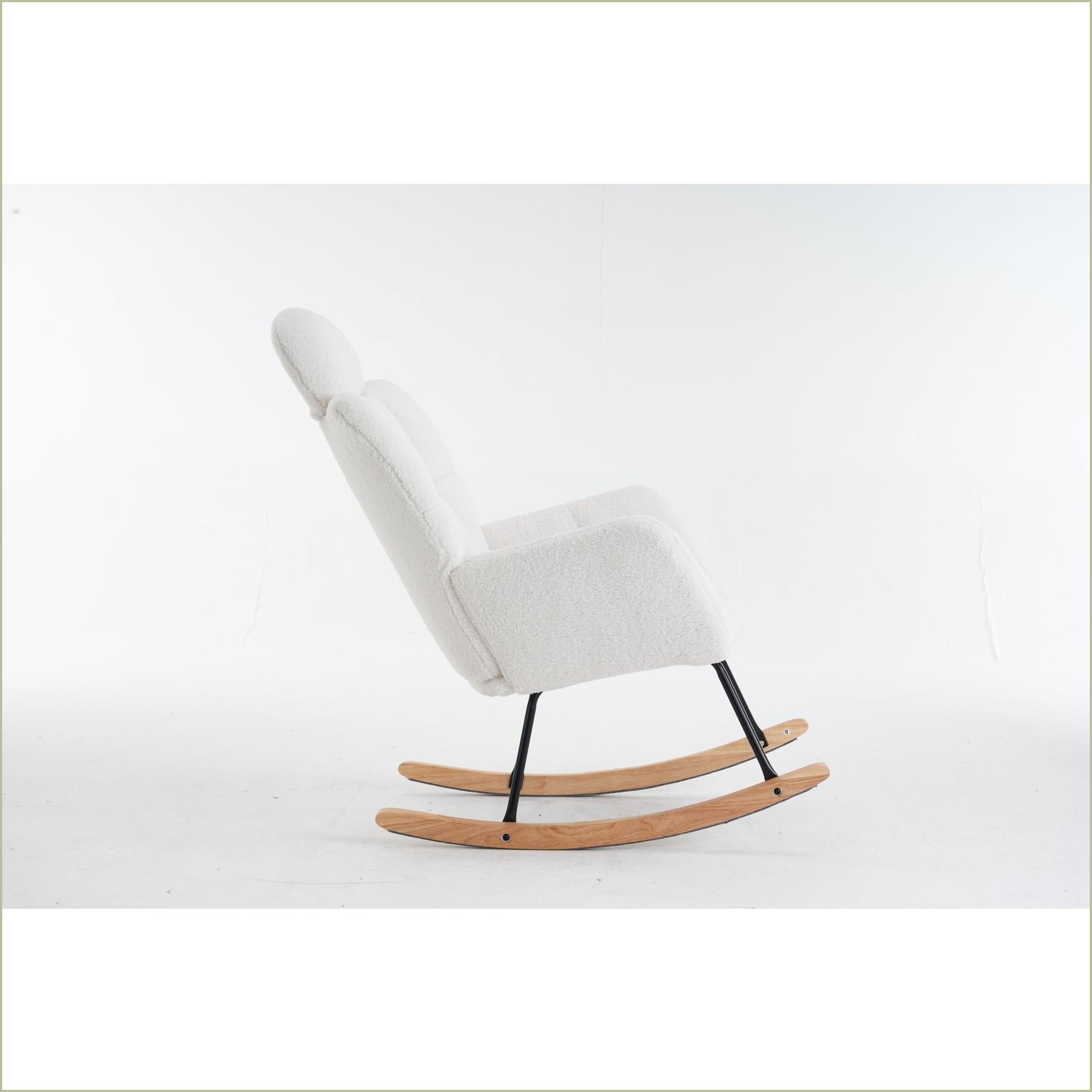 Rocking Chairs, Caramel Teddy Fabric Nursery/Living Room Glider | Teddy | Foam