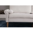 thumbnail image 3 of Living Room Sofa,3-Seater Sofa , With Copper Nail On Arms ,Three Pillow,White, 3 of 9