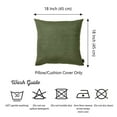 thumbnail image 5 of Set of 2 Green Modern Square Throw Pillows, 5 of 5