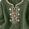 thumbnail image 6 of Contemporary Women's Fashion Plus Size Womens Long Sleeved V-neck Solid Color Top T-shirt, 6 of 8