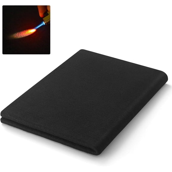 Carbon Felt Welding Blankets,NOGIS Flame Retardant Fabric Material, 5MM Heat Shield Withstand High Temperature,Fireproof Mat for Soldering Brazing Plumbing, Insulation Pad for Grill (12*18inch)