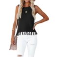thumbnail image 3 of Women'S Summer Knit Tank Tops Racerback High Neck Sweater Vest, Dressy Casual Outfits, 3 of 8