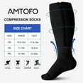 thumbnail image 5 of AMITOFO 2 Pairs Plus Size Compression Socks with Zipper for Men & Women Wide Calf- 20-30 MmHg Comfortable and Easy to Wear, 5 of 8