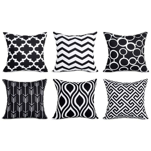 BallsFHK 6PC/Set Home Decorative Pillowcase Cotton Linen Sofa Cushion Throw Pillow Cover