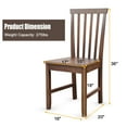 thumbnail image 4 of Giantex Wood Dining Room Side Chairs, Walnut (Set of 2), 4 of 8