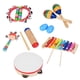 thumbnail image 1 of Instrumentos musicales para niños pequeños, 13 piezas, instrumentos de percusión de madera para niños, educación preescolar, 1 of 8