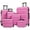 Pink, variant on 6-Piece ABS Hardshell Luggage Set - Lightweight & Durable Suitcases with Dual Spinner Wheels, Carry-On & Check-In Sizes for Travel & Business