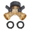 thumbnail image 2 of Hose Splitter, Easy Control High Hardness Brass 2 Way Ball Valve  for Watering, 2 of 8
