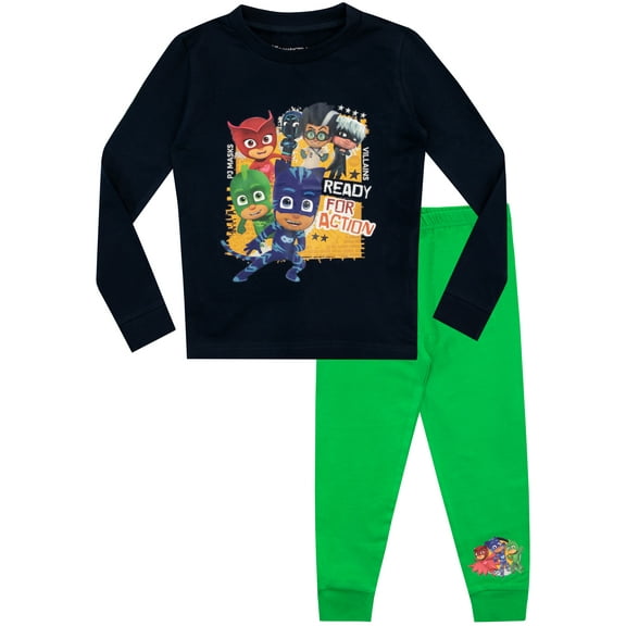 Pj Masks Boys Ready For Action Long Sleeve Pajamas Sizes 2T-7