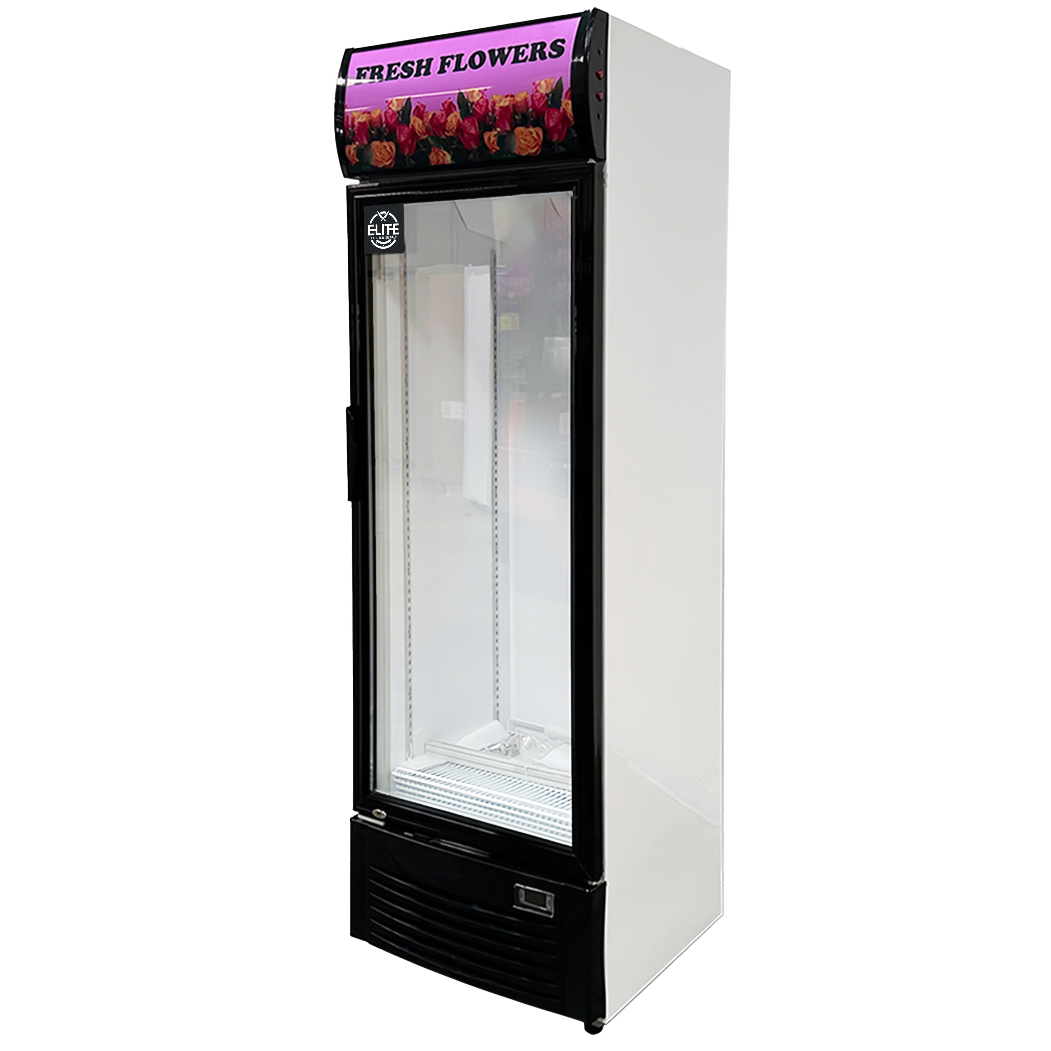 25 in. Commercial Flowers Cooler 13 Cu.Ft. Floral Refrigerator Display, Glass Door Refrigerator, NSF Certified