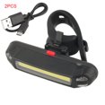 thumbnail image 1 of 2 Pieces LED Bike Tail Lamp Multi Modes Cycling Warning Light Waterproof USB Rechargeable Rear Light, Red Light, 1 of 9