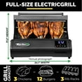 thumbnail image 5 of Turbo E Outdoor Electric Grill - 1700W Infrared, 24" Smart BBQ Grill with Probe, 120V, 5 of 8
