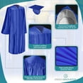 thumbnail image 6 of Endea Graduation Shiny Royal Blue Graduation Gown  Cap, 6 of 9