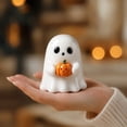 thumbnail image 6 of MInHoues 3.14 Inch Halloween Ghost Figurine with Orange Pumpkin, Cute Resin Ghost Statue for Tabletop Centerpiece, Spooky Decorative Ornament for Home Shelf Mantel, 6 of 9