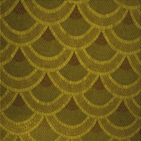 Ahgly Company Machine Washable Indoor Square Transitional Dark Golden Rod Brown Area Rugs, 7' Square