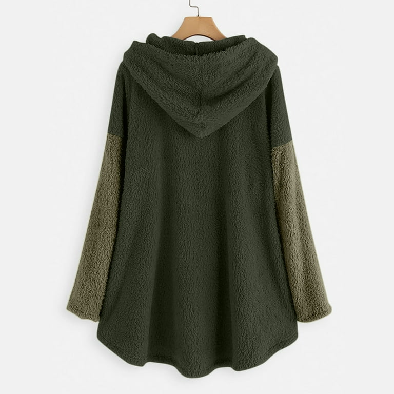 Cute cozy fleece coat with cheap cat ears hoodie
