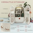 thumbnail image 5 of Homiyad Portable Skincare Fridge with LED Display, 12L Mini Fridge for Beauty, Makeup and Cosmetics, Small Refrigerator Cooler for Bedroom, Home Office, Desktop, Pink, 5 of 9