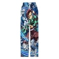 thumbnail image 5 of Demon Slayer Pajama Pants Long Sleep Pants Soft Elastic Waist PJ Bottoms Lounge Pants, 5 of 7