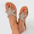 thumbnail image 2 of QGJZVUNL Starfish Flip Flops for Women Outdoor Summer Shoes Beach Walking Thong Cushion Sandals Size 8, 2 of 8