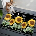 thumbnail image 3 of Entrance Runner Rug 2'x3', Sunflowers Non-slip Doormat for Indoor Outdoor Entrance, Botanical Watercolor Butterfly Plant Washable Throw Floor Mat for Front Door/Living Room/Bedroom/Bathroom/Kitchen, 3 of 9