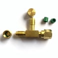 thumbnail image 4 of Adaptador en T con Accesorios de Rosca Macho SAE de 1/4" Giratorios, Válvula de Servicio de Refrigeración de Latón Macizo para Bomba Nueva, 4 of 5