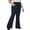 *Navy, variant on Women's Plus High Waist Flare Pants,Stretch Butt Lift Work Trousers For Women,Ladies Pull On Office Palazzo Pants with Pockets,Black,XL-5XL