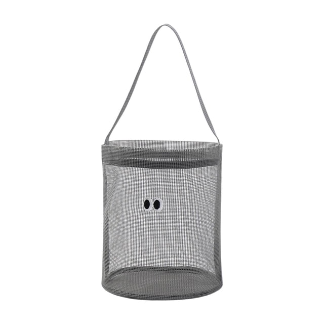 Bolso malla reutilizable para la playa, ideal para juguetes , artículos esenciales para vacaciones, camping, gimnasio y trabajo. Gris
