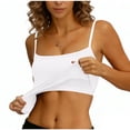 thumbnail image 2 of ClodeEU Women's Spaghetti Strap Tank Top with Built in Pads ,Casual Summer Slim Tanks White,Womens Plus L, 2 of 7