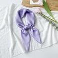 thumbnail image 2 of Domzle Scarf for Women Square Satin Silk Feeling Neck Scarf Handbag Accessories Etc Light Purple, 2 of 4