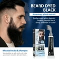 thumbnail image 6 of Mustache & Beard Cream Coloring for Men,2 in 1 Permanent Black Hair Dye Shampoo for Beard&Hair,Protect Beards,Soften Shine Condition,80ML Black, 6 of 14