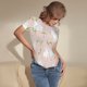 thumbnail image 3 of Balery Rabbit Body de cuello redondo de manga corta para mujer Tops de manga corta Tops básicos-Large, 3 of 7