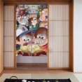 thumbnail image 2 of Cortina de puerta Gravity Falls para puerta, cortina opaca con estampado de patrón, cortina divisoria de ambientes, tapiz para decoración del hogar, 34" de ancho x 56" de largo, 2 of 7