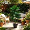 thumbnail image 6 of Artificial Potted Plants Fake Tropical Greenery Realistic Home Office Decor for Living Room Kitchen Shelf Indoor Decoration Green, 6 of 6