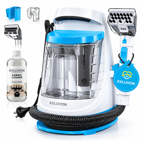 EXLUVON Steam Cleaner Carpet Cleaner Machine, Portable Carpet and Upholstery Cleaner, Upholstery Cleaner Machine for Carpet, Couch & Car Interior, Portable Spot Cleaner