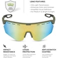 thumbnail image 3 of Xagger Sport Shield Sunglasses for Men Women Cycling Running Baseball UV400 Sun Glasses Wrap Around TR90 Frame, 3 of 6