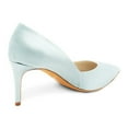 thumbnail image 4 of XYD Women Elegant Pointed Toe Dree Pumps Thin Mid Heels Slip On Bride Wedding Shoes Size 8 Pale Blue Satin, 4 of 4