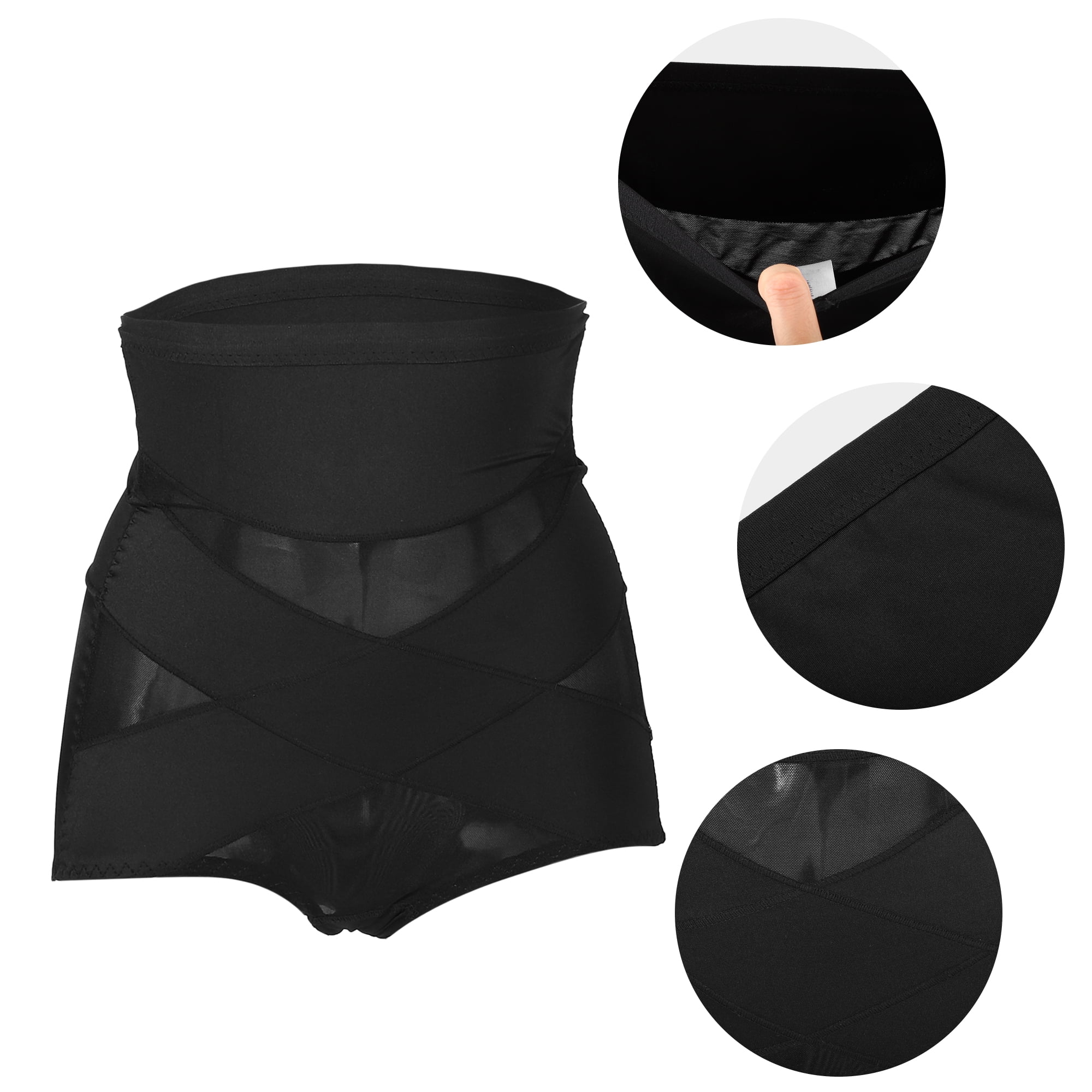 Unique Bargains Women High Waist Slimming Body Shaping Tummy Control Shapewear 2XL Black