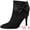 Black, variant on Women's Pointy Toe Bow Stiletto Heel Ankle Boots Black US 9