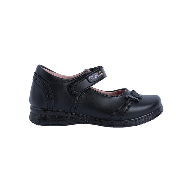 Zapatos Niña Escolares Lady Flores negro 20.5