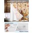 thumbnail image 3 of No Hook Cloth Fabric Shower Curtain with Snap in Liner, Thanksgiving Gnomes Waterproof Shower Curtains Set with See Through Top Window, Fall Pumpkins Leaves Retro Plaid Bath Curtains Shower 72"x84", 3 of 6