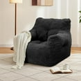 thumbnail image 6 of LinkRomat Bean Bag Chair, Bean Bag Sofa with Tufted Soft Stuffed Filling, Fluffy and Lazy Sofa with Premium Memory Foam Filler for Living Room, Bedroom, Dorm,Black, 6 of 8
