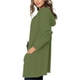 thumbnail image 5 of Fiaer Women'S Oversized Long Cardigan Sweaters With Hooded Pure Color Front Open Long Sleeve Casual Trendy Knit Tops With 2 Pockets Green M, 5 of 8